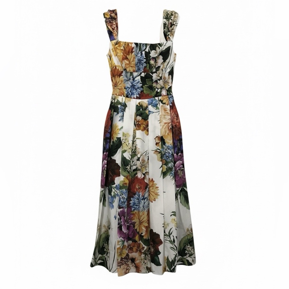 Dolce & Gabbana White Floral Dress